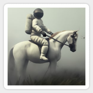 Astronaut riding horse Magnet